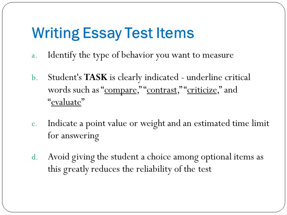 what is essay type test pdf